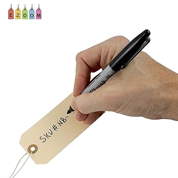 Amazon.com : Tags with Elastic String Attached - #5, 4 3/4