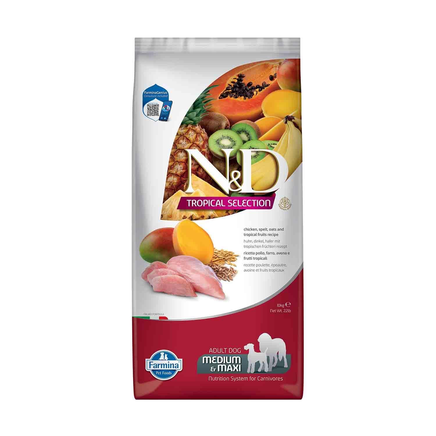 Farmina N&D Tropical Dog | Chicken | Adult MED/MAX |10Kg-image-21