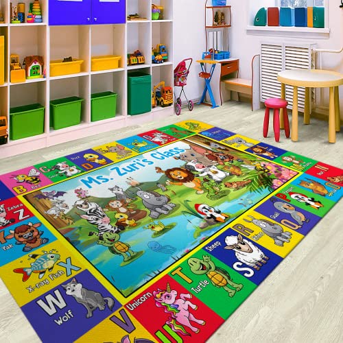 Play Rugs For Kids Playroom - Non-Slip Kid Rugs For Playroom Boys Classroom Mats For Floor Preschool Rugs For Classroom Abc Carpets For Kids Alphabet For Kids Rugs For Boys Bedroom Educational Rug #TOP3