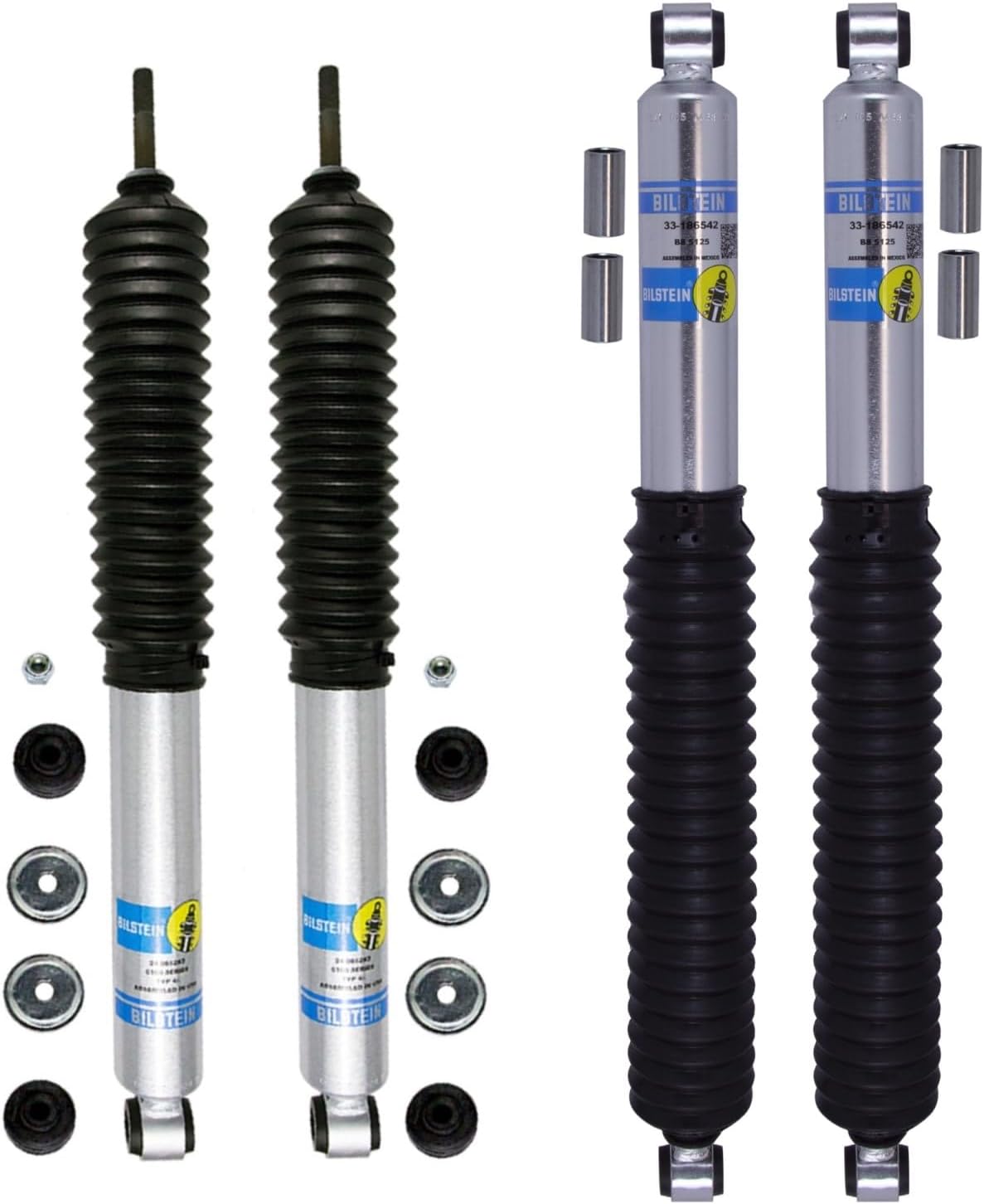 5100 5125 Series Set of Front & Rear Monotube Shocks fits 1966 1977 Bronco with 2-4" Lift | TrendsAuto Decal | 24-065283 33-186542