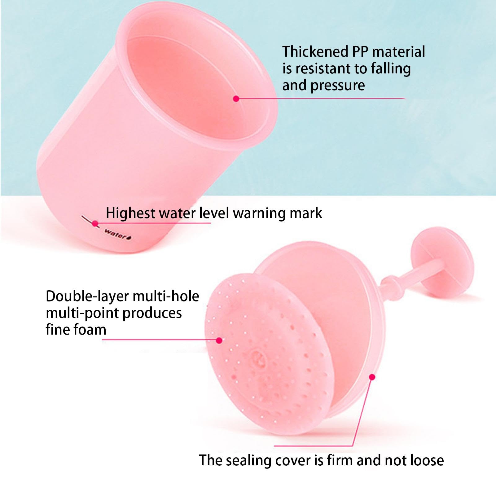 Creatore di schiuma, schiumatore di sapone - Schiuma rapida manuale per schiuma a bolle - Pompa ergonomica, strumento per la pulizia del viso per la cura della pelle, creatore di schiuma