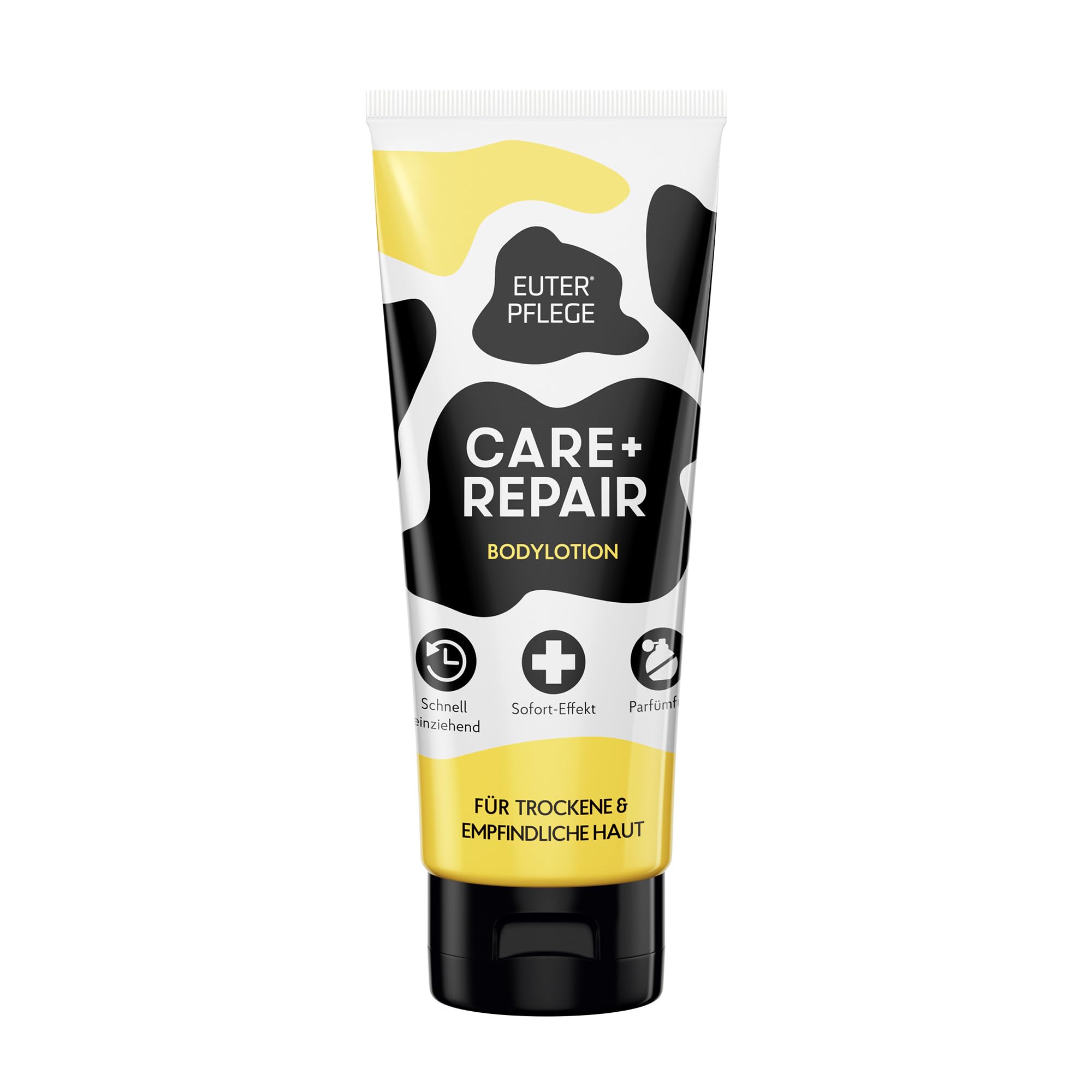 EUTERPFLEGE Körperlotion, 200ml, intensive Pflege für trockene Haut, Feuchtigkeitscreme für Gesicht & Körper, parfümfreie Bodylotion, Allergiker geeignet