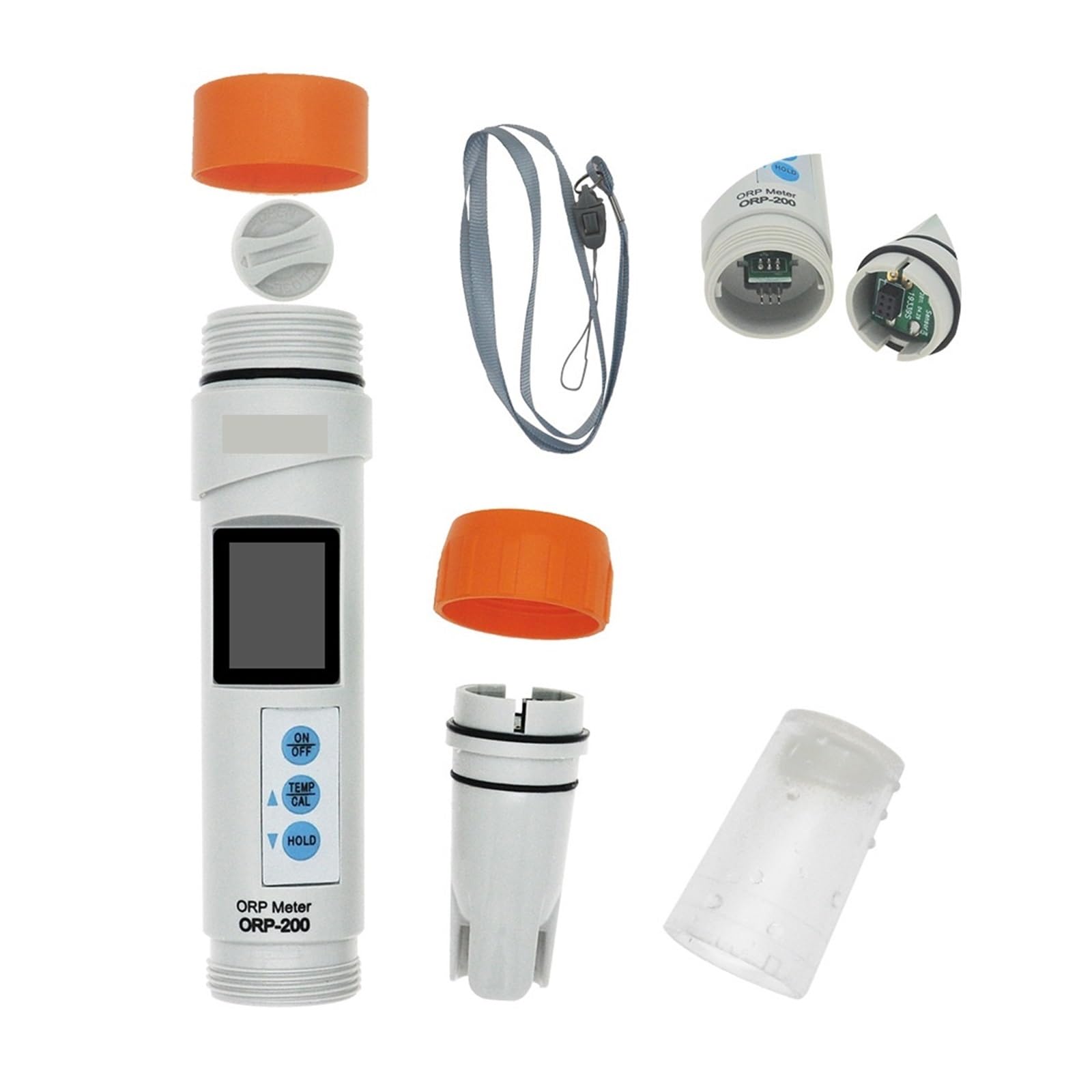 Medidor de pH de agua, Medidor de PH de PH-200 Digital COM-100 medidor de temperatura EC TDS con función de calibración automática probador de pluma de calidad del agua PH(HM COM-100)