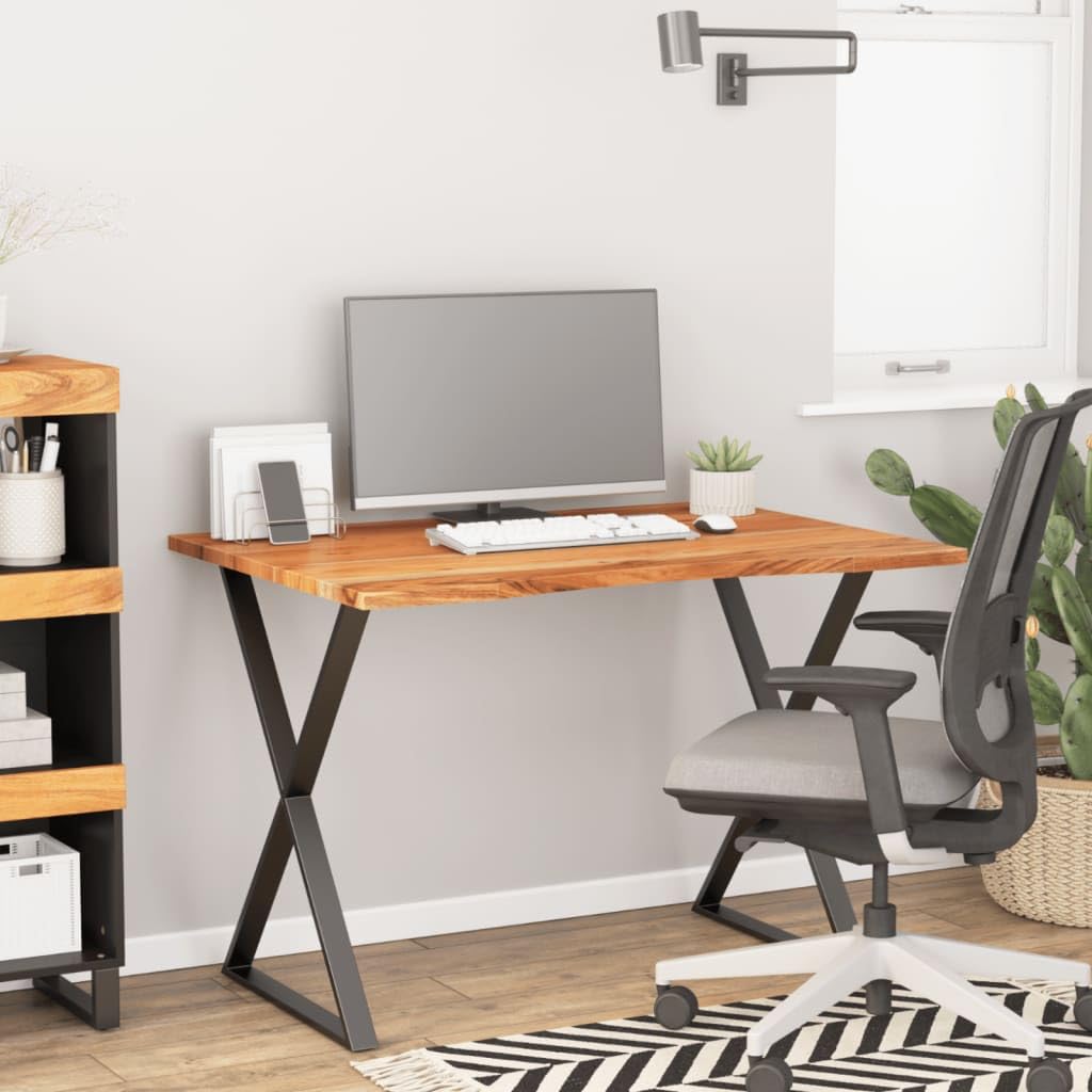 Plateau de bureau rectangulaire en bois massif acacia 110x80cm table de travail
