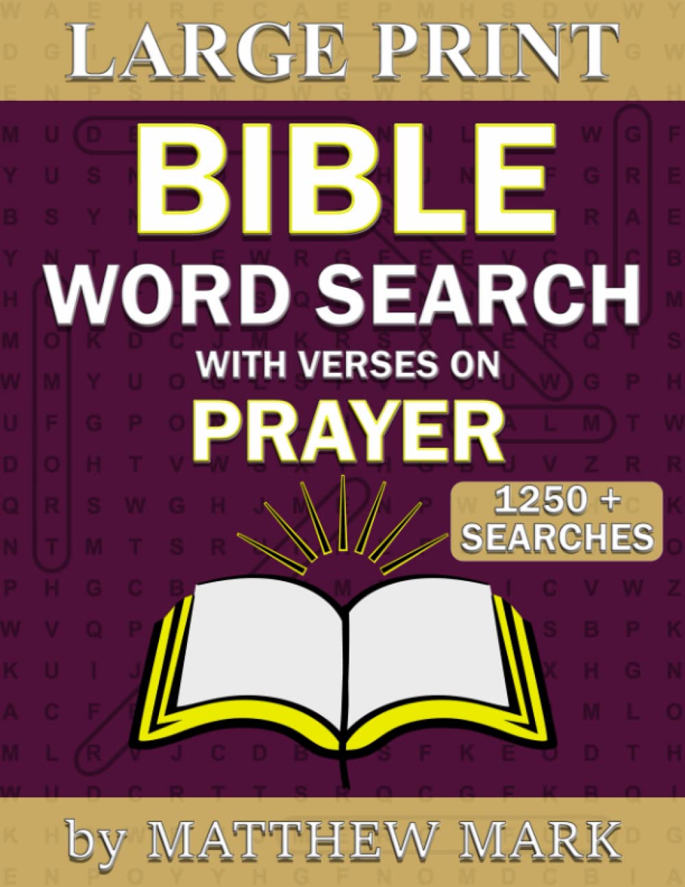 Large Print Bible Word Search – with Verses on the theme of Prayer