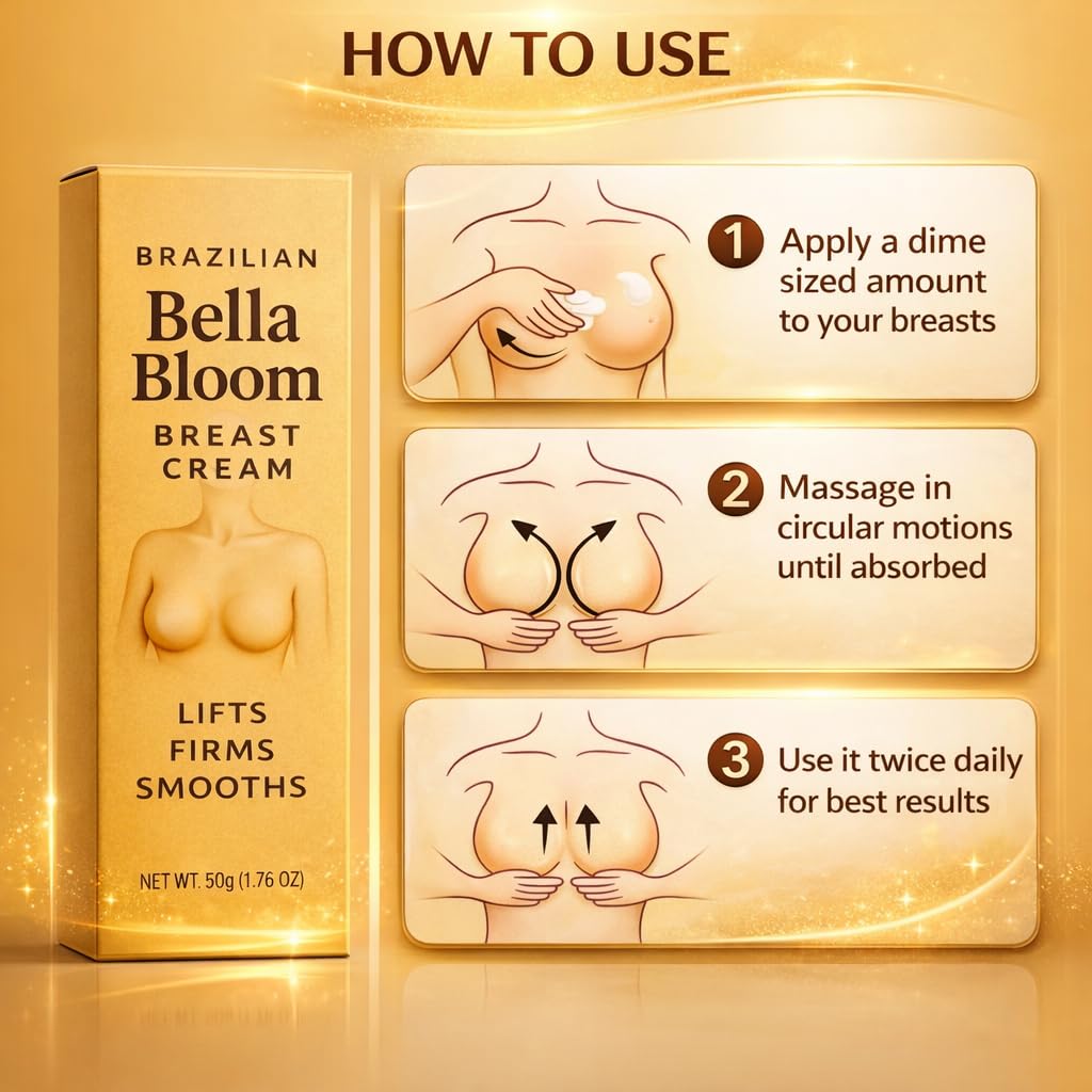 Bella Bloom Brazilian Bust Firming Cream | Enhances Skin Tightness & Bust Line Definition (Gel Oil Spray) for Women