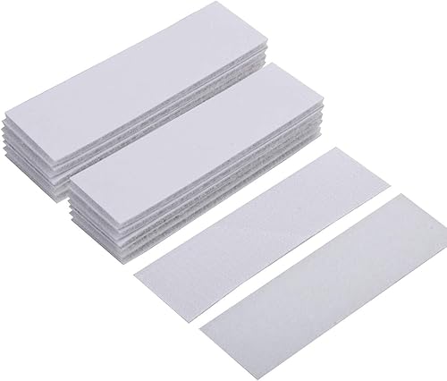 BRAVESHINE Cinta de velcro de 1.2 x 4 pulgadas con adhesivo de doble cara  16 juegos de tiras de gancho de fijación pesada para organización de