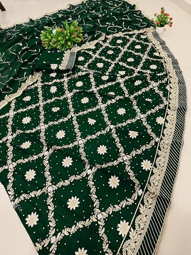Image of Heavy Embroidery Work Semi Stitched Shimmer Silk Designer Rajputi Poshak For Women Rajasthani Lehenga Choli