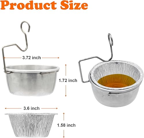 Miniatura 2 de Taza de grasa con clip para Char-Broil y otras parrillas similares, taza atrapadora de grasa para ahumador de propano Masterbuilt de 30 pulgadas,