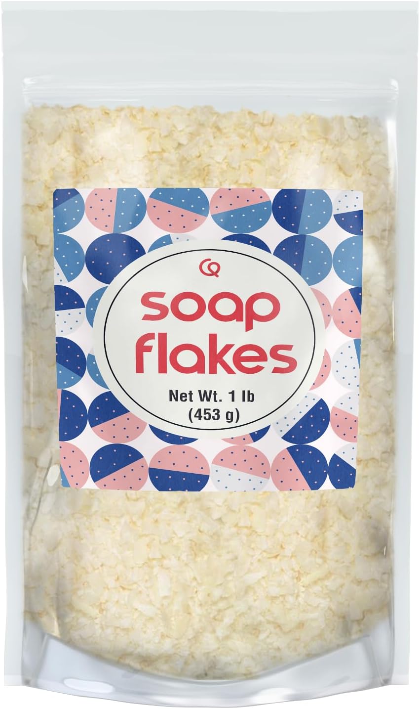 Soap Flakes (1 lb) Gentle, Unscented, DIY Liquid & Powdered Homemade Laundry Detergent