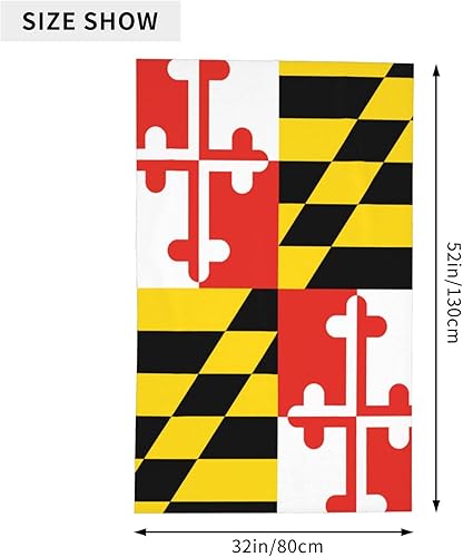 Miniatura 5 de Toalla de playa de microfibra con diseño de acuarela colorida con bandera de Maryland, toalla de baño de gran tamaño para hombres y mujeres, toalla