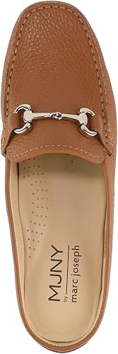 Miniatura 5 de MARC JOSEPH NEW YORK Sandalias planas de cuero genuino para mujer, informales, cómodas, con puntera cerrada, sin espalda, ligeras, a la moda