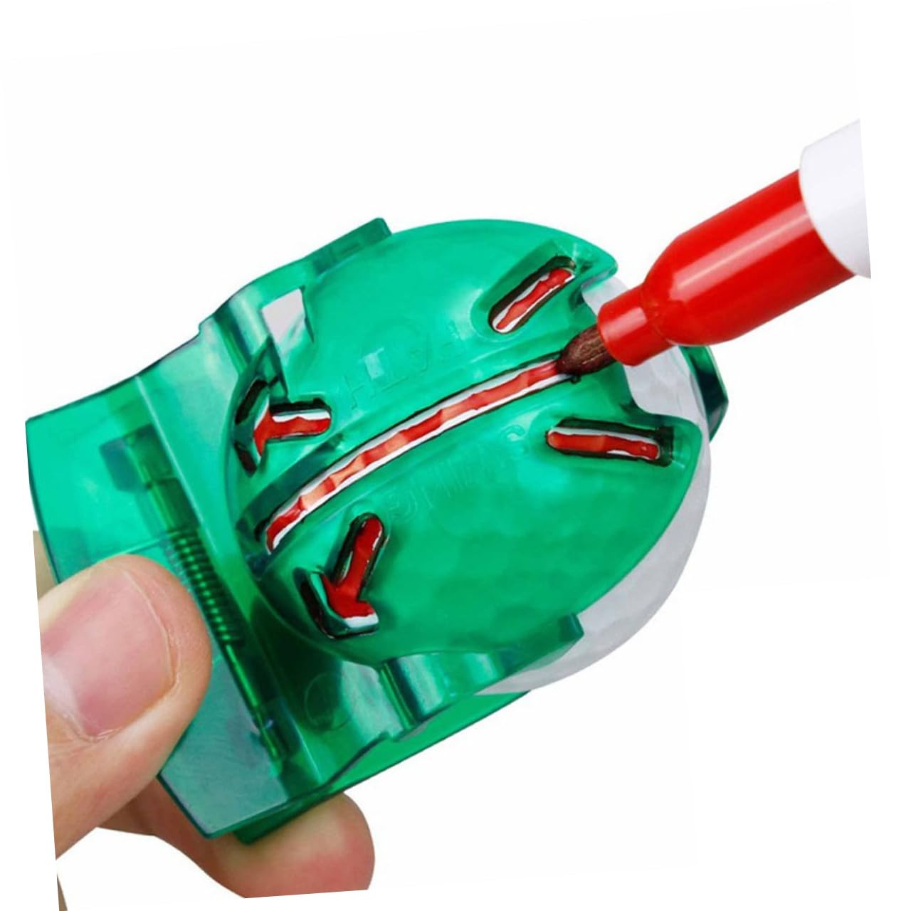 Yardwe Golfball Marker Golf Zubehör Golfs Linienzeichnungswerkzeug Golfballmarker Golf-Divot-Tool Golfzubehör Kunststoff-golfschnurhersteller Golfteile Plastik Green
