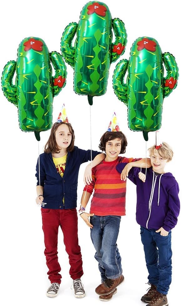 3 PACK of Large Cactus Balloons 29" Giant Cactus Balloons Cactus Party Decorations Cactus Foil Mylar Balloon Birthday Party Decoration Mexican Fiesta Theme Party - Image 4