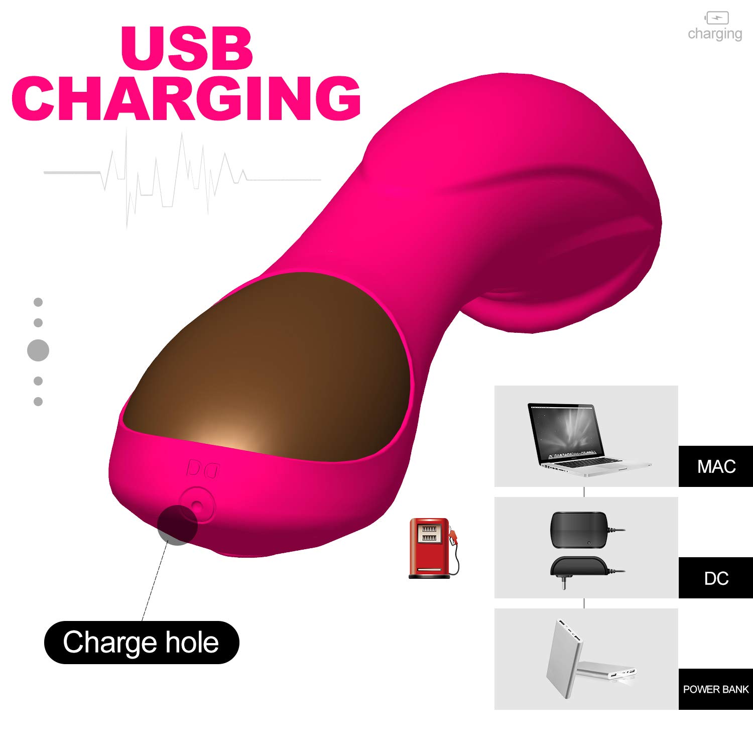 Vibromasseur pour Femme,Clitoridien Puissant Silencieux Point G Vibrateur Sexuel Masseur,12 Mode Vibration Silicone Ultra Puissance USB Rechargeable Sex Toýs pour Femme Couples (rose rouge)