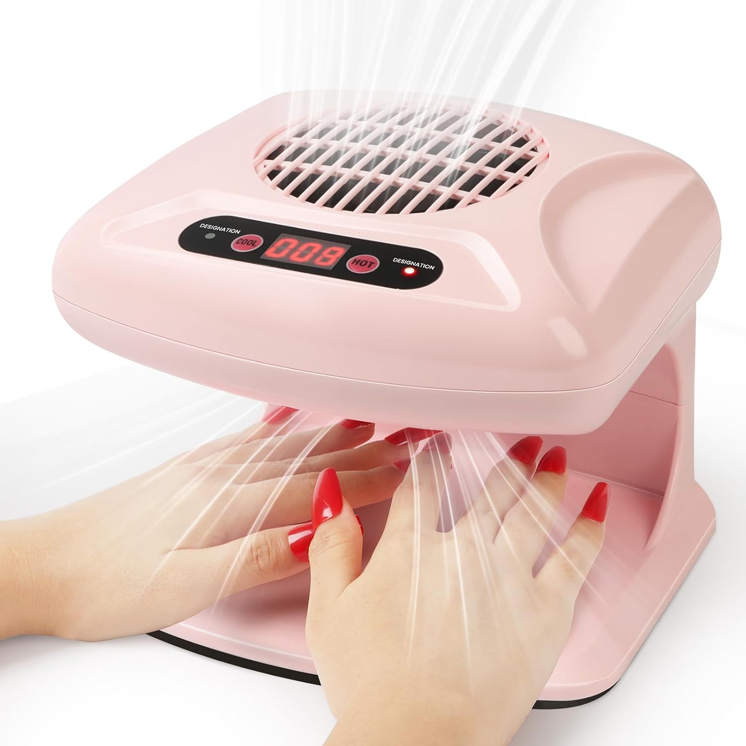 SAVILAND Professional Nail Dryer: 300W Quick Drying Nail Dryer for Regular Polish Acrylic Dip Powder Nail Dehydrator Primer Nail Polish Dryer Fan with Hot & Cold Air Must Have Nail Tech Supplies