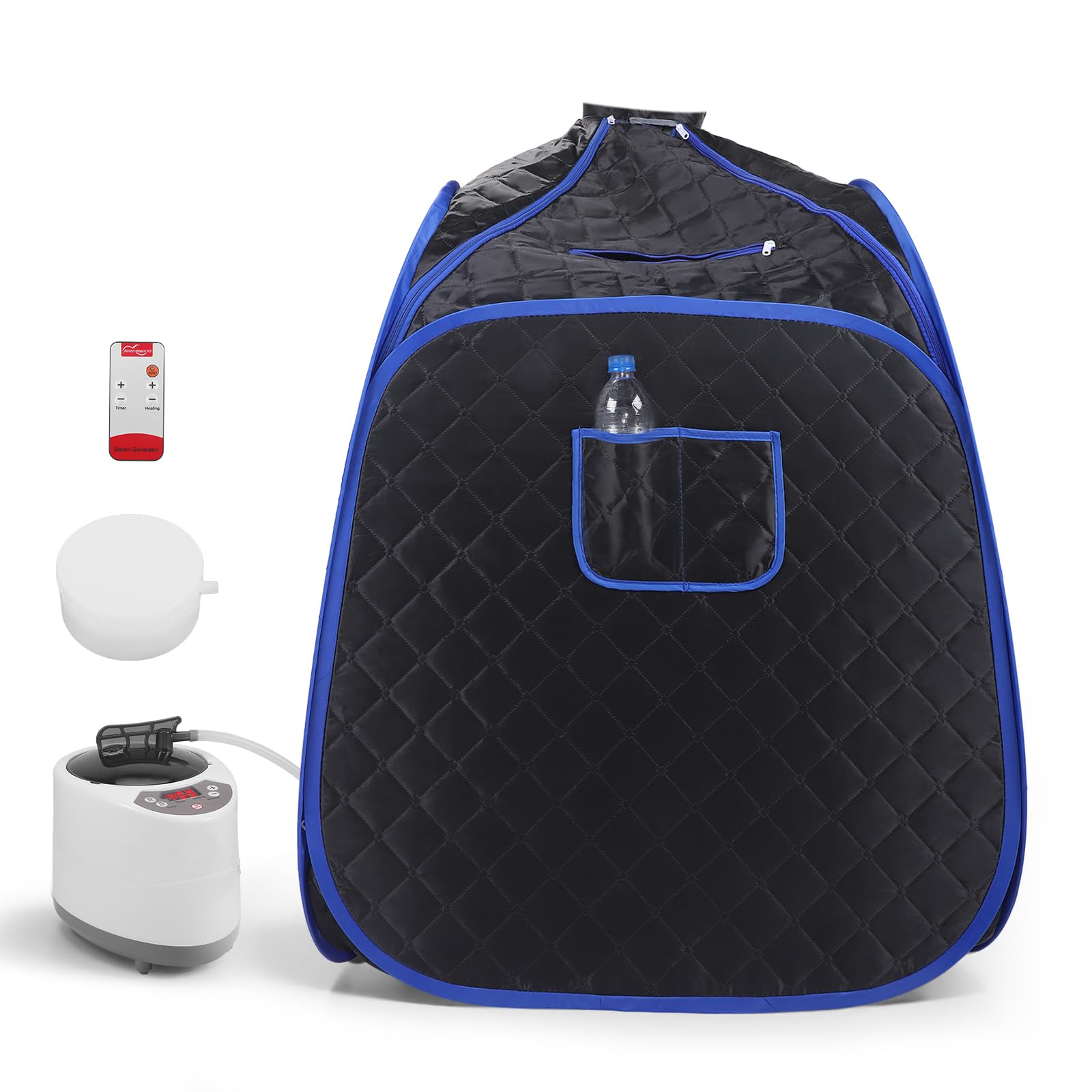 Sauna portátil para casa, 3 minutos de calentamiento rápido y 9 niveles de calor, vapozone portátil con 2,6 l vapor