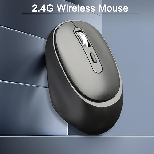 Miniatura 3 de Ratón inalámbrico, mouse portátil de computadora de 2.4G, diseño ergonómico, adecuado para niñas, receptor USB, para PC, laptop, tableta, iPad.