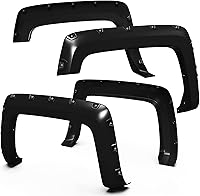Tyger Auto TG-FF8C4128 Fender Flares for 2014-2018 Chevy Silverado 1500 & 2015-2019 2500/3500HD 6.5'-8' Bed - Paintable Smooth Textured Black 4pc