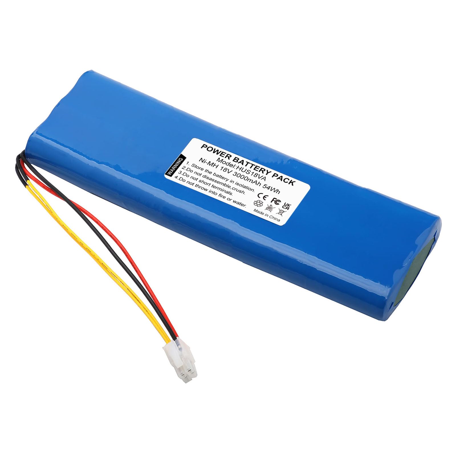 18V 3000mAh NI-MH Ersatzakku kompatibel mit Husqvarna Automower 220AC, 230ACX, 210C, 260ACX, G2, Solar Hybrid Mähroboter – 54Wh Rasenmäher Akku
