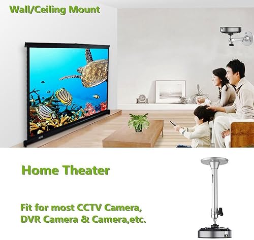 Miniatura 5 de Colgador universal de pared para proyector, soporte de montaje de proyección de video LCDDLP, giratorio e inclinado para mini proyector, gris