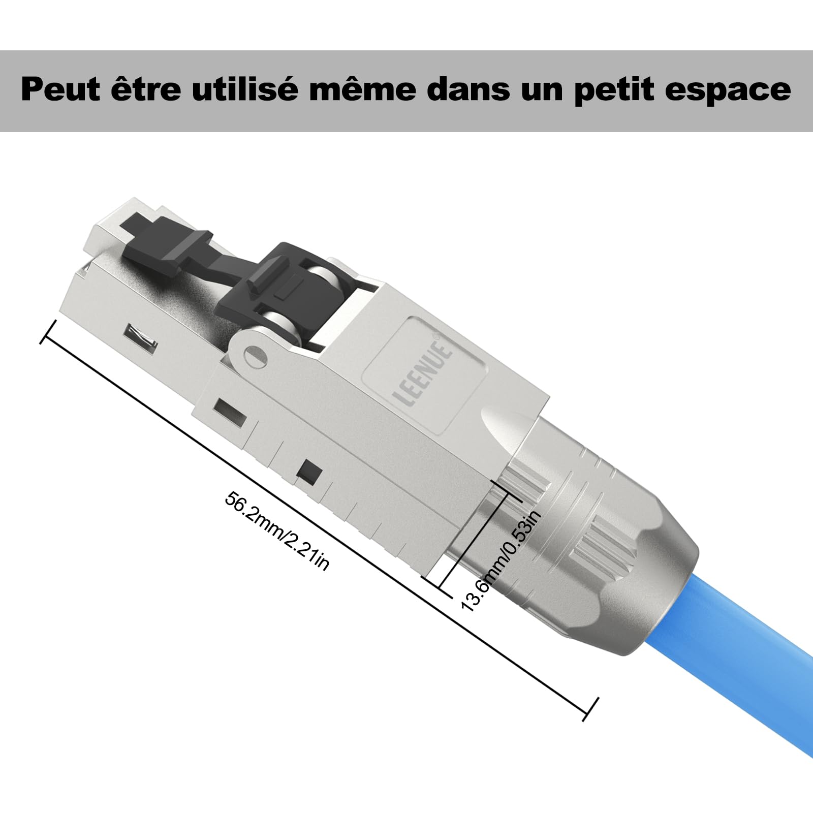 Blindé Fiche RJ45 Sans Outils Cat7, 10 Gbit/S 600 Mhz, Lot de 8