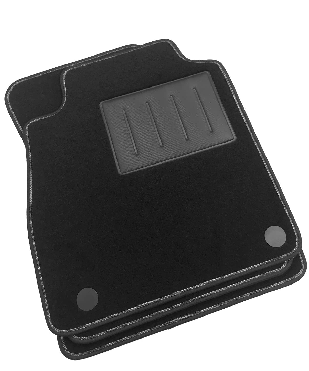 ASC Tappetini Auto Compatibili Con Nissan Micra K14 (2017-2023) | Set 4 Pezzi In Moquette | Battitacco In Gomma E Bordo Antiscivolo | Prodotto Italiano