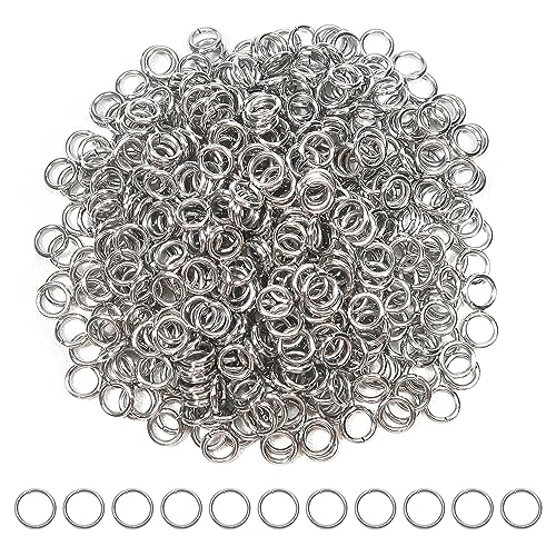 TOAOB 500pcs Open Jump Jump Rings Stainless Steel Silver 4 mm Link Chain Link for Bracelet Necklace Making Craft