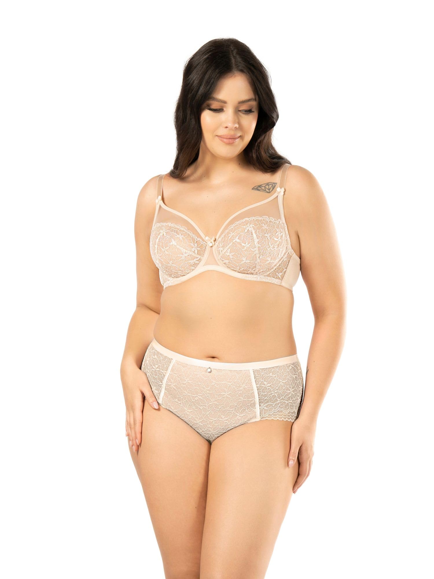 Elisabeth Soft - Sujetador Mujer con Aro, Tirantes y Encaje - Reductor - Soft - Tallas Grandes -Ropa Interior Mujer - Lencería - Elegante - Negro - 65E