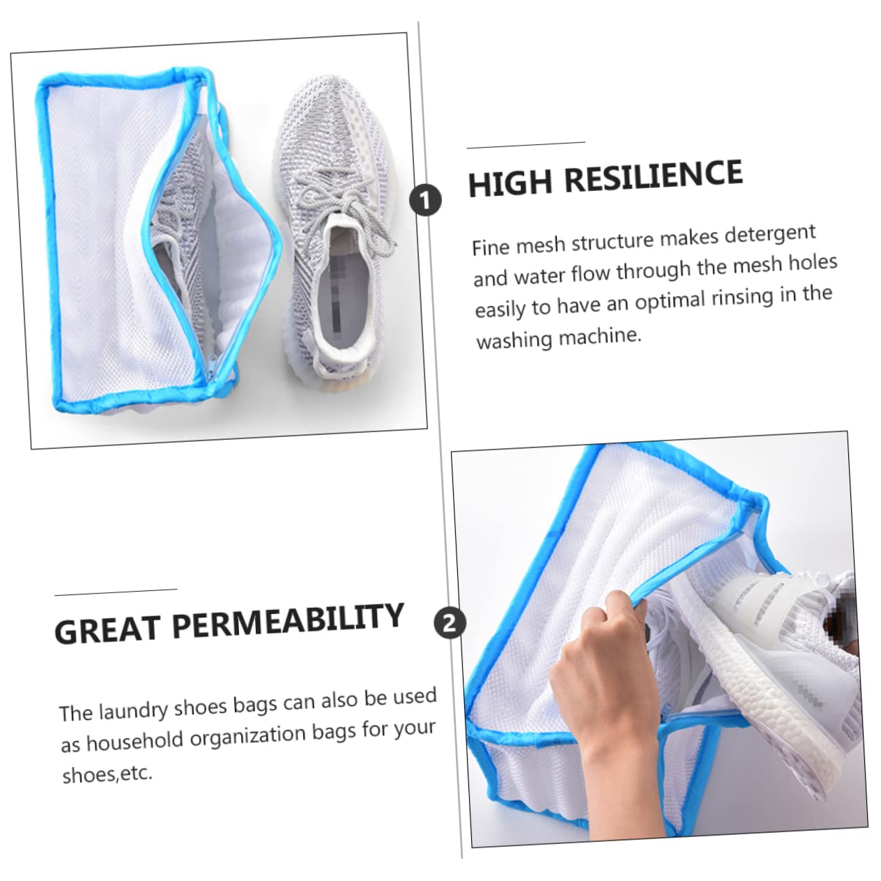 IMIKEYA 4stücke Shoe Washing Bag Für Sneakers Atmungsaktiver Wäschebeutel Schonenden Von Schuhen Für Und Alltagsgebrauch Wiederverwendbar Und Langlebig