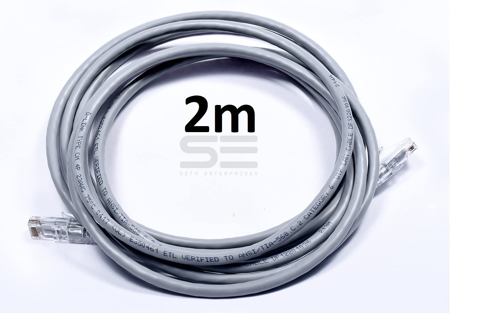 SETH ENTERPRISES CAT 6 Patch Cable Speed Upto 1Gbps for Modem, Personal Computer, Laptop, Router (2 Meter, Grey) (B08XN4MPKV) Amazon Price History, Amazon Price Tracker