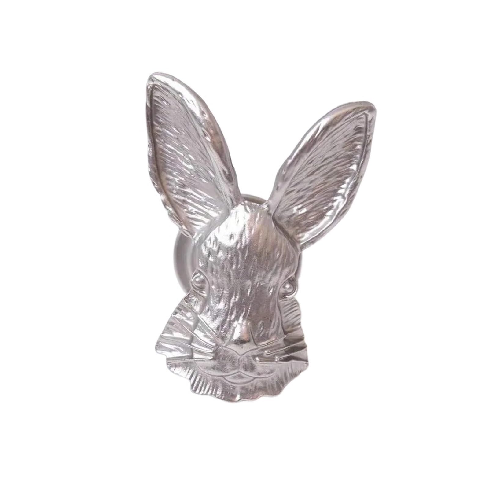 KLdcfhDR 1pcs Gold Rabbit Zinc Alloy Cabinet Drawer Knobs(Silver)
