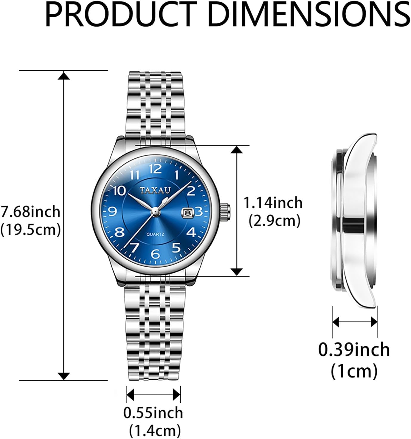 Womens Watch Luxury Dress Gold Silver Two Tone Stainless Steel Watches for Women Waterproof Small Simple Easy Read Ladies Watch Dainty Analog Quartz Women's Wrist Watches Reloj para Mujer - Image 6