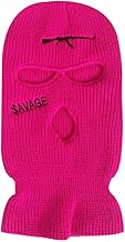YAMEE Balaclava de Visage Tricoté,Casquette d’Hiver Cagoule 3 Trous pour Adulte,Bonnet Homme Femme Chaud
