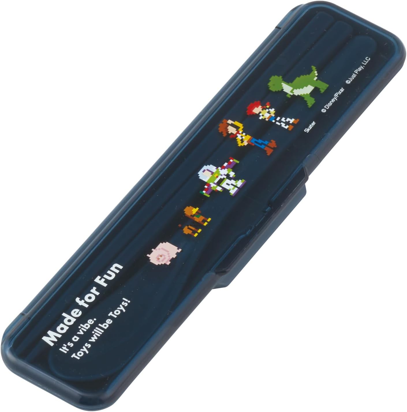 Skater PACCS3-A Raku-Clean Chopsticks and Spoon Set, Bento for Adults, 7.1 inches (18 cm), Disney Toy Story Pixel Art image 2