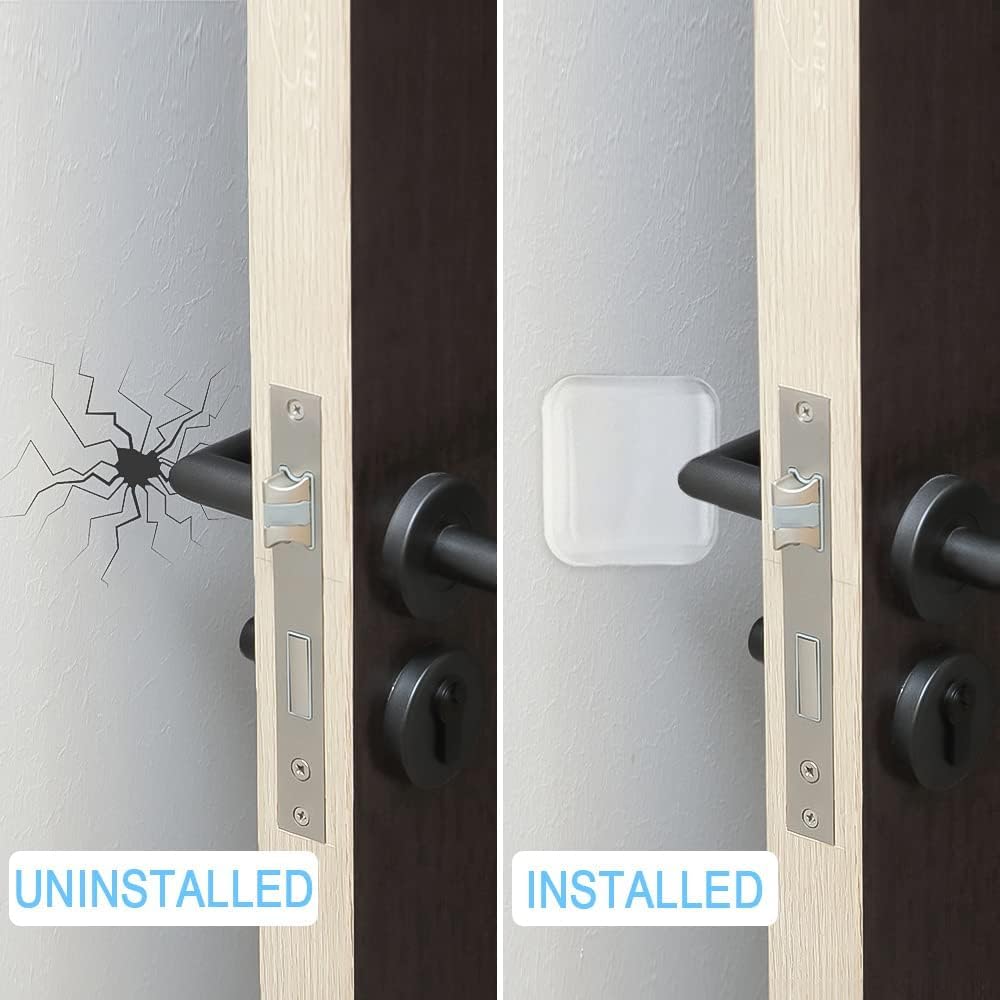 URBANMONK 6 Pcs Square Silicone Door Protector for Home | Door Stopper for Home Rubber |Wall Protector from Door Sofa Back 1