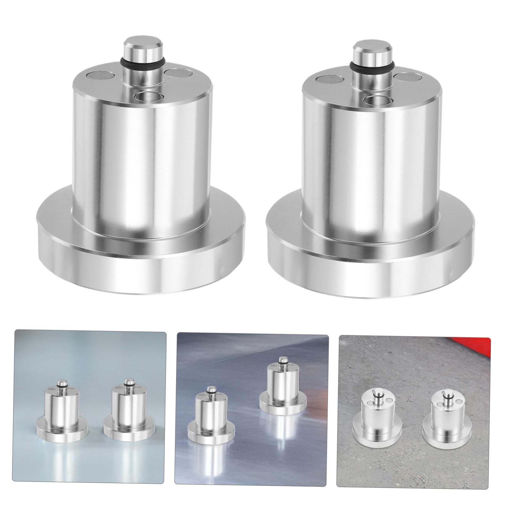 STOBAZA 4 Stück Aluminium Wagenheber Pad Adapter Antirutsch Dämpfend für Hydraulischen Wagenheber Schutz für Fahrzeugrahmen und Boden Geeignet für Elektroautos Suvs und Limousinen