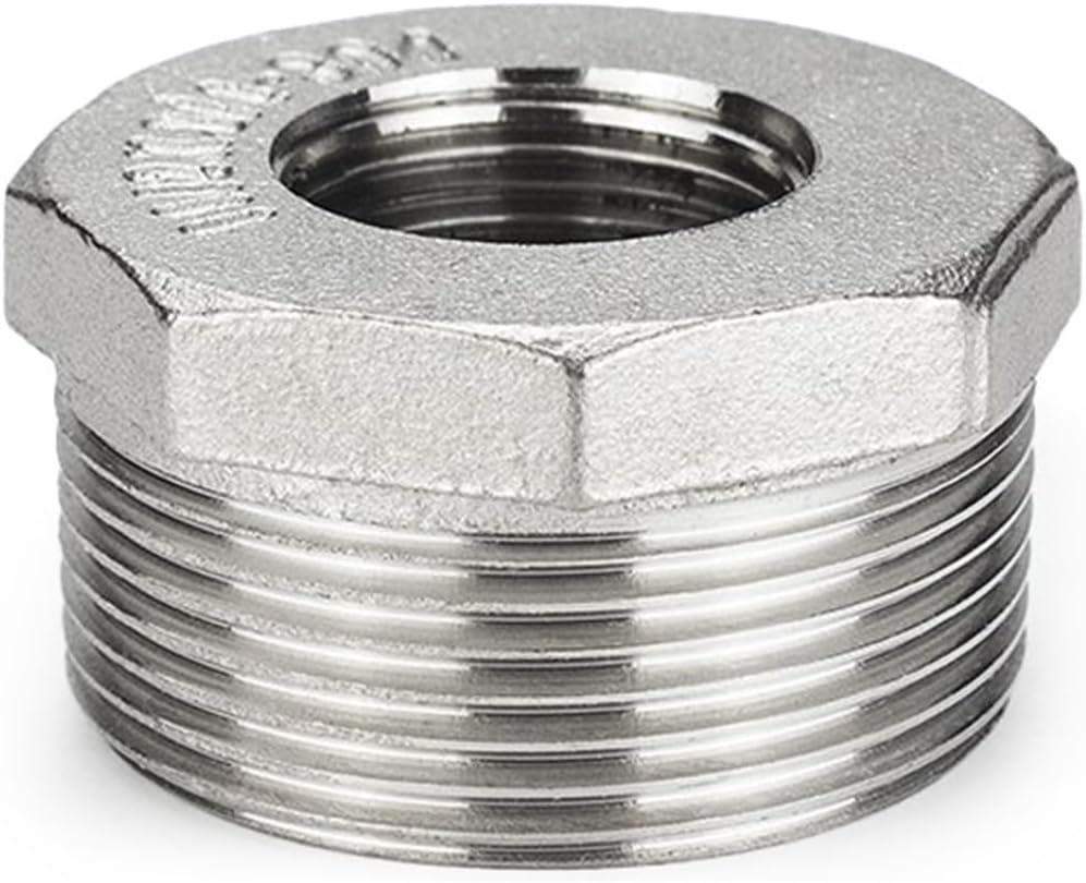 Generic 304 stainless steel bushing reducing double inner and outer thread bushing reducing joint 2 minutes 3 minutes to 4 minutes 6 min(DN50-DN20)
