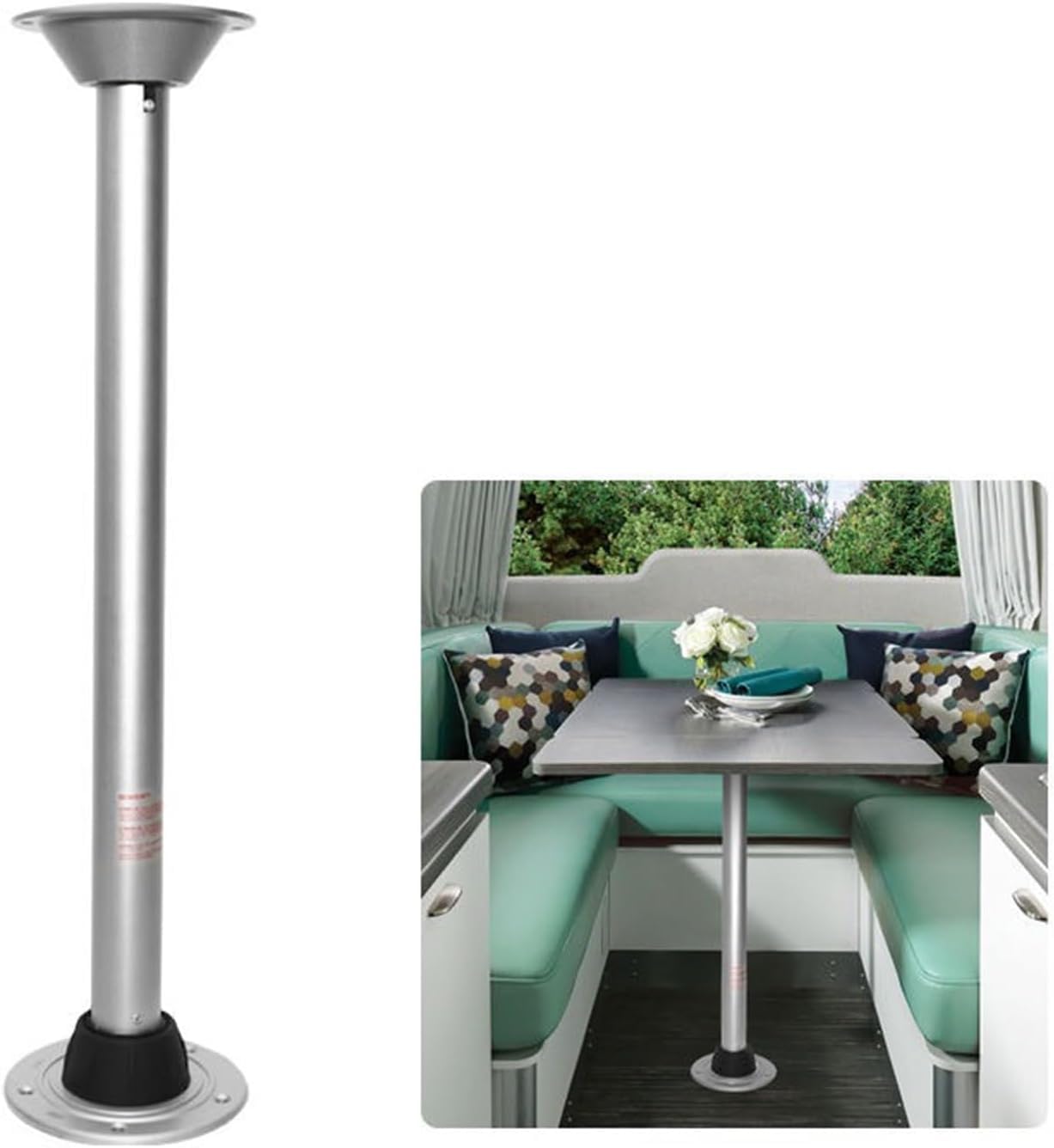 Pied de table pour bateau et VR en alliage durable de 28 pouces