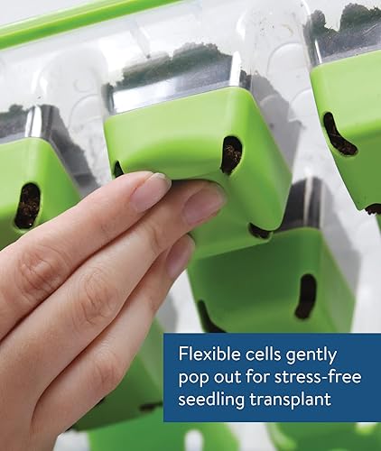Miniatura 6 de Burpee Bandeja de inicio de semillas de riego automático, 72 celdas y bandeja de inicio de semillas de supersemillas  16 celdas XL  Reutilizable y