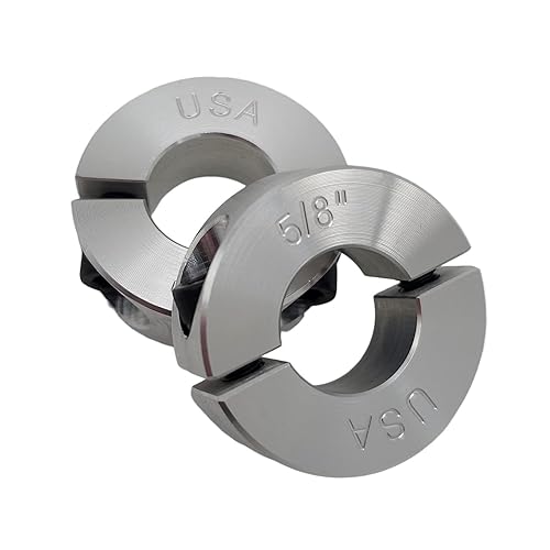 Miniatura 6 de Diámetro de orificio de 0.50 pulgadas - Abrazadera del collar de eje de dos piezas - Aluminio 2024 (paquete de 4)