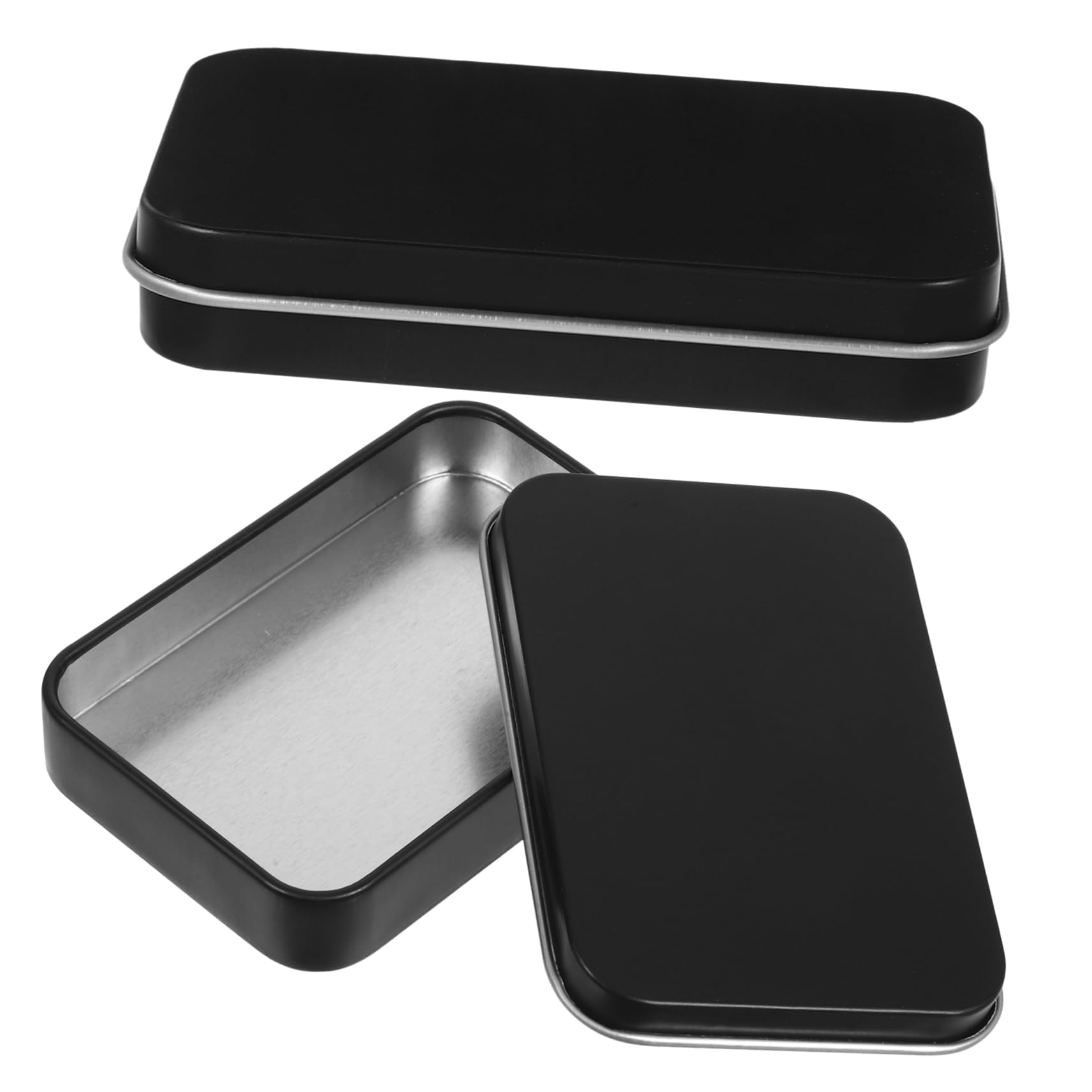 MUSISALY 2pcs Floss Portable Case Metal Rectangular Floss Box Small Tin with Lids for Travel Portable Travel Floss Box Floss Dispenser