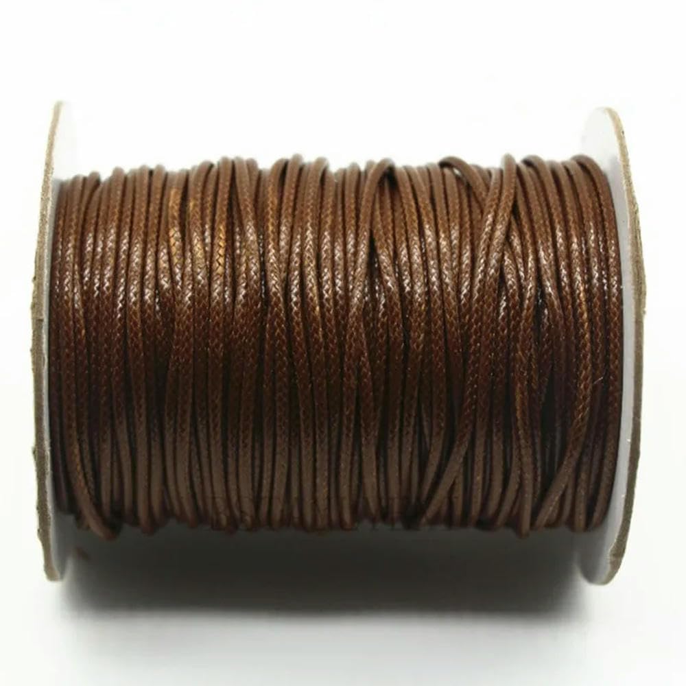 Selección de cordón Grueso de algodón Encerado 2,5-5 mm, Hilo Redondo Encerado para joyería y Accesorios llamativos.