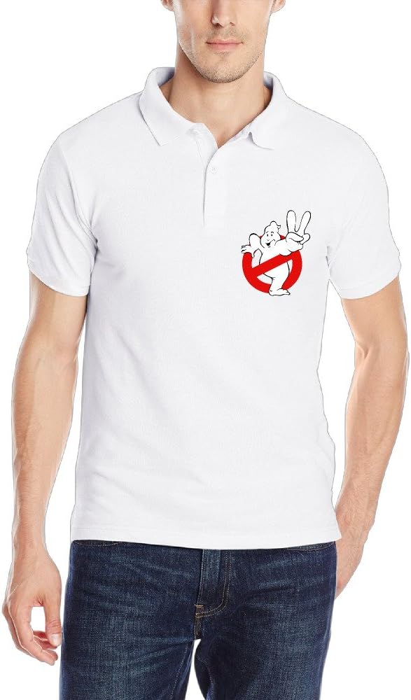 Donny Ghostbusters Yes Gesture Men Short Sleeve Polo Tshirt White Size S