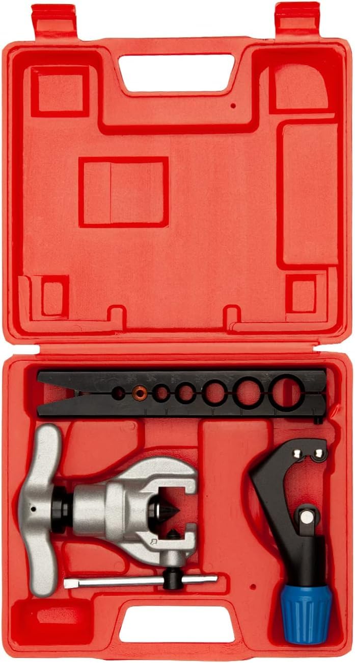 Juego de herramientas para abocardar y cortar tubos de conductos de freno para sistemas de calefacción y refrigeración. Herramienta para abocardar, herramienta para aire acondicionado, 3/16''-3/4''