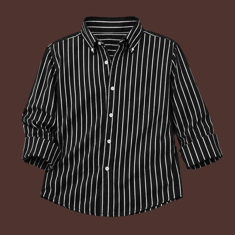 Image of Kids Cotton Full Sleeve Shirt Casual Look Comfortable Stylish Outfit for Boys Everyday Use