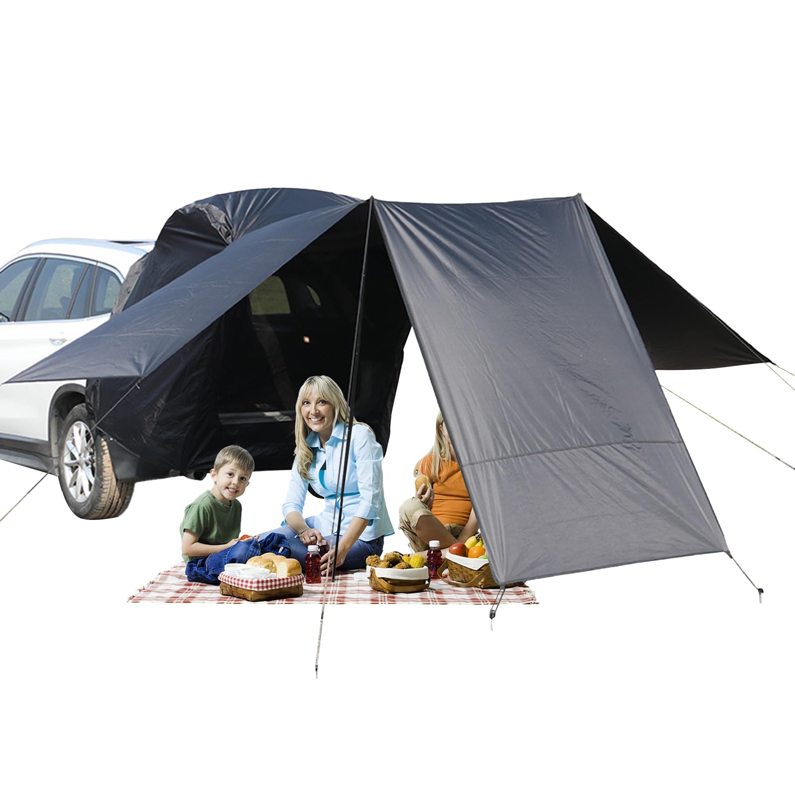 Für Auto SUV - Geräumiger Campingplatz für Familien mit 5-8 Personen | Campingplatz für Veranden, Sonnenschild für Universalfahrzeuge für LKW für | Canomagia Schatten wasserdicht