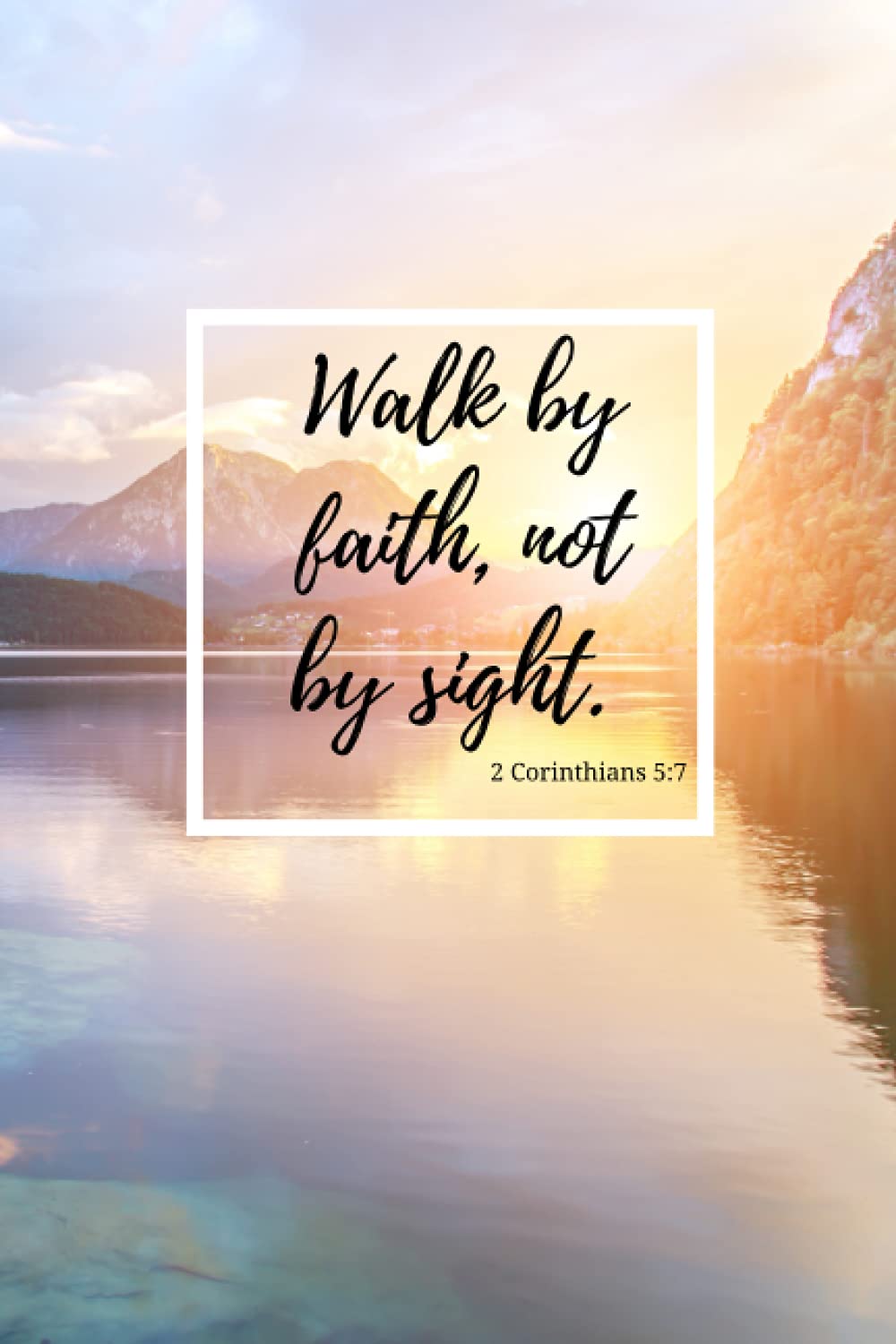 Christian Notebook - Walk by Faith: A4, 6x9, Christian Notebook, Bible Study, Prayer Journal, Writing, Diary, Sermon Notebook, Worship, Gifts for Christians