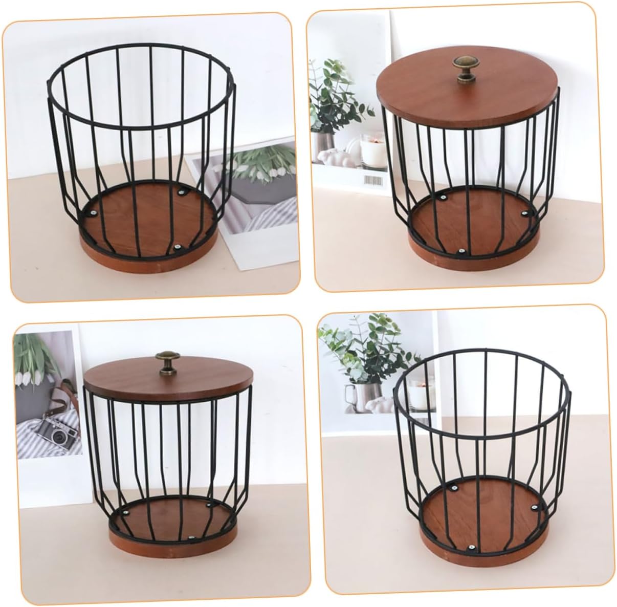 PRETYZOOM Metal Storage Organizer Capsules Storage Basket Iron Holder Coffee Stand