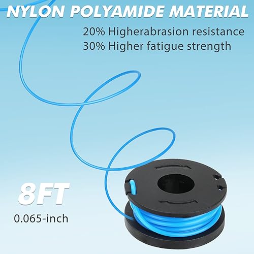 Miniatura 4 de 71-85937 - Carrete de repuesto de 8 pies y 0.065 pulgadas, compatible con Craftsman 071-74815, 071-71816, 071-74324 - Bobina de alimentación
